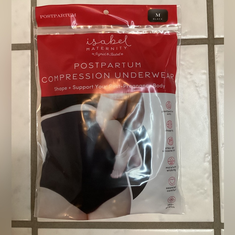 Isabel Maternity Postpartum Compression Underwear Brand New w/ Tags Medium Black